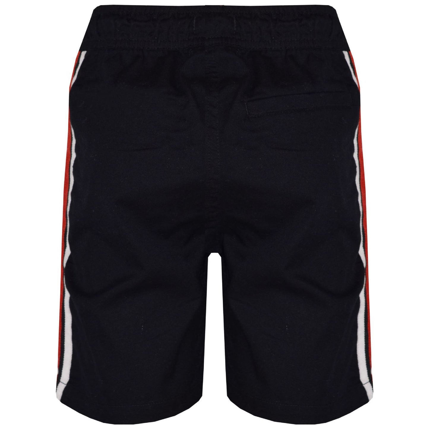 Kids Boys Girls Chino Shorts Contrast Stripes Knee Length Half Pant Age 5-13 Yr