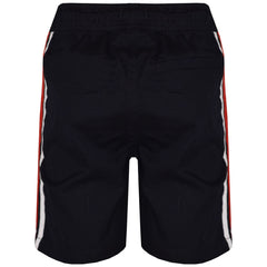 Kids Boys Girls Chino Shorts Contrast Stripes Knee Length Half Pant Age 5-13 Yr