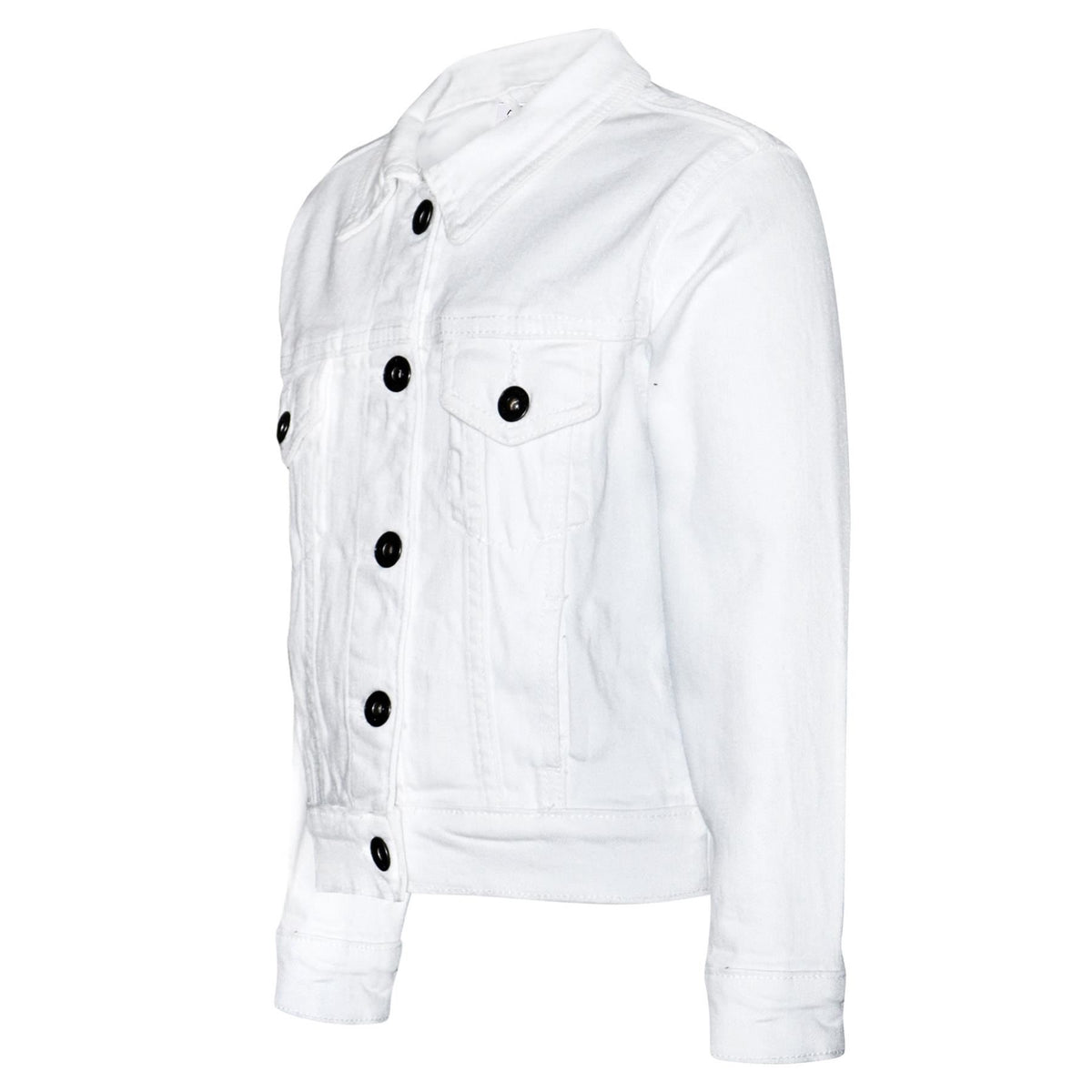 Women White Denim Jacket Cotton Casual Fashion Vintage Classic Streetwear Jeans