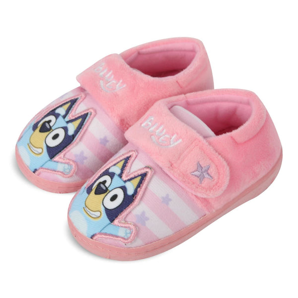 Kids Girls Bluey Slippers Official Licensed Character Footwear with Embroidered