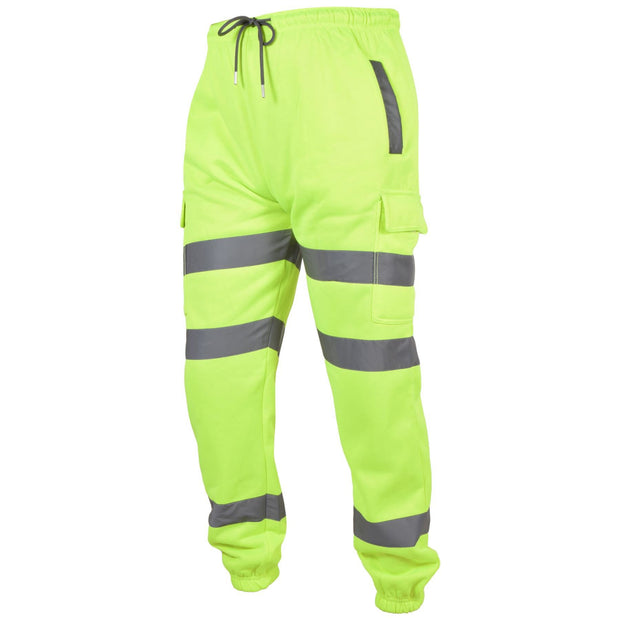 A2Z High Visibility Safe Work Pants Reflective Sweatpants Hi Vis Viz Cargo Joggers Slim Fit Jogging Bottoms Casual Trousers Workout Safety Trouser For Men's Small Medium Large XL 2XL 3XL 4XL - A2Z 4 Kids