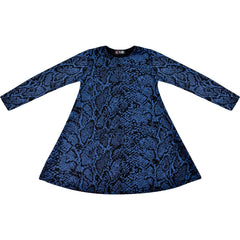 Kids Girls Swing Dress Long Sleeve Snake Flared Party Wear Summer Dresses 5-13