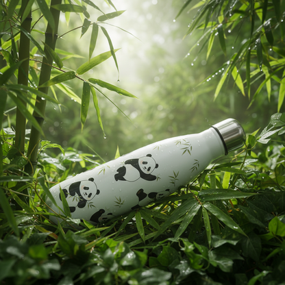 Panda Stainless Steel Water Bottle 500ml Insulated Kids School Travel BPA Free