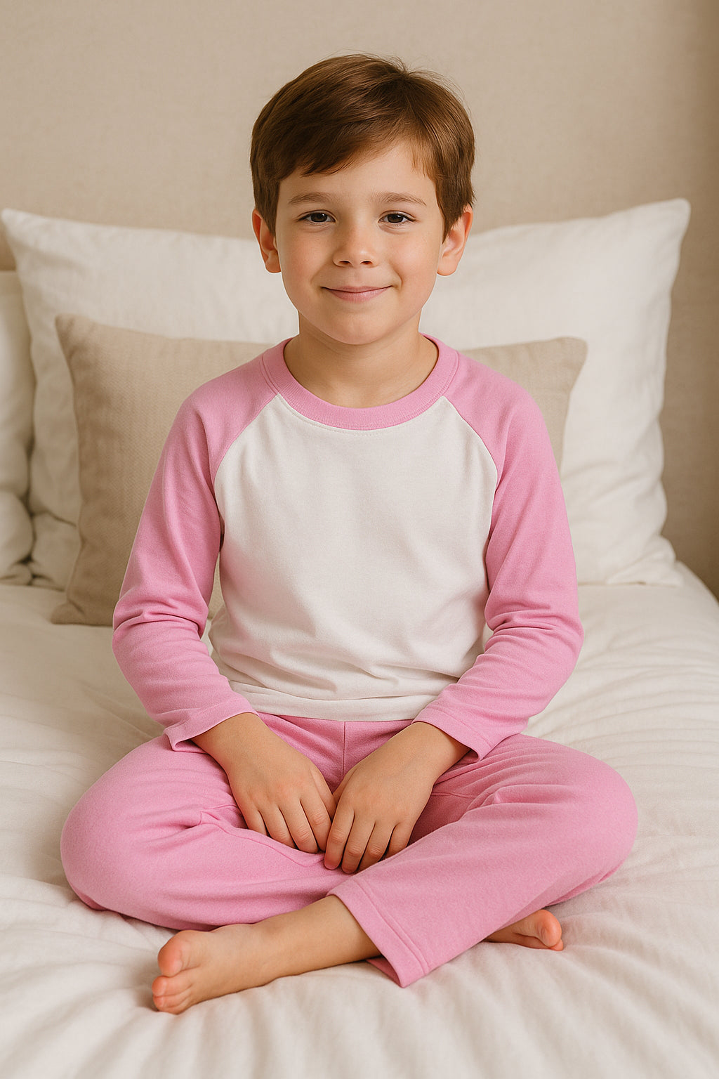 A2Z 4 Kids Girls Boys PJs Plain Color Stylish Color Contrast Pyjamas Sleepwear
