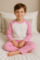 A2Z 4 Kids Girls Boys PJs Plain Color Stylish Color Contrast Pyjamas Sleepwear