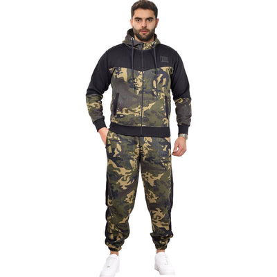 A2Z Mens Tracksuit Camouflage Print Hoodie with Joggers Sweatpants Casual Sports Activewear Set Adults S-3XL