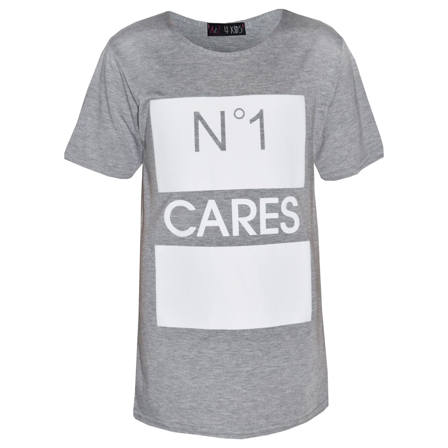Girls Top Kids Designer's No 1 Cares Print Fashion T Shirt Tops Age 7-13 Years