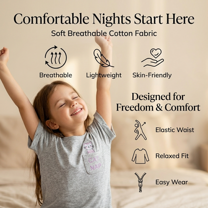 A2Z 4 Kids Girls Short Sleeve Pyjamas Set 2 Piece Comfortable Sleepwear Set