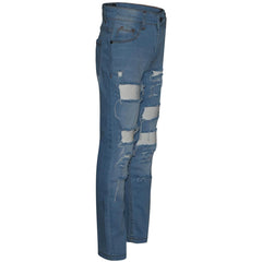 Boys Ripped Denim Jeans Comfortable Stretch Skinny Trousers Trendy Summer Pants
