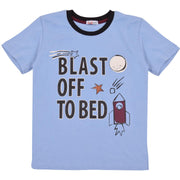 Kids Girls Blast Off To Bed Print Pyjamas Set