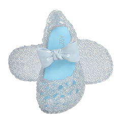 A2Z 4 Kids Girls Glitter Sliders PVC Soft Jelly Slip-On Bow Shoes Summer Holiday