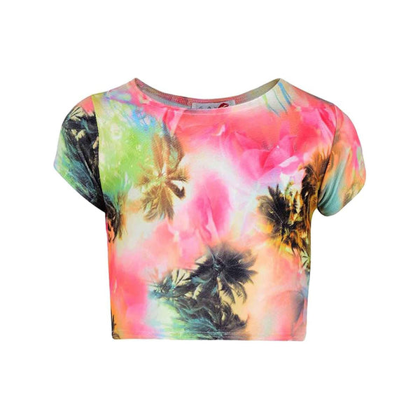 Kids Girls Neon Abstract Tops Pants Jumpsuits Leggings Dresses Age 7-13 Years