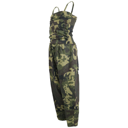 Girls Jumpsuit Kids Plain Color Trendy Playsuit All In One Jumpsuits 5-13 Years