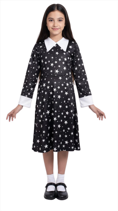 A2Z 4 Kids Girls Swing Dress Long Sleeve Peter Pan Collar Gothic Girl Dress