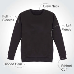 Kids Girls Boys Sweatshirt  Plain Crew Round Neck Uniform  Age 2-13 Years