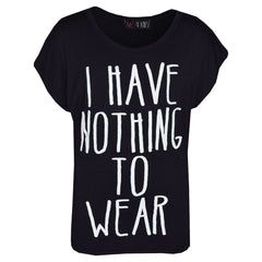 Girls Top Kids I Have Nothing To Wear Print T Shirt Tops & Legging Set 7-13 Year