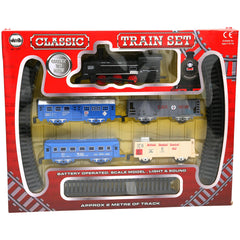 A2Z 4 Kids Classic Train Set Battery Operated Train Set With Light and Sound