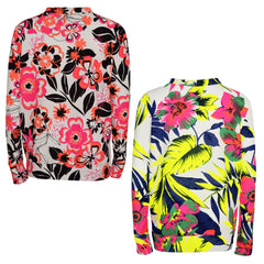 Kids Girls Tracksuit Neon Floral Tropical Print Lounge Suit Bottom Joggers 7-13
