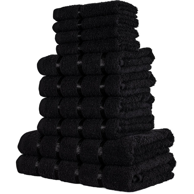 Luxurious 10 Piece Towel Bale Set 2x Bath Towels (66x118cm) 4x Soft and Absorbent Hand Towels (51x81cm) and 4x Cozy Face Towels (30x30cm) 500 GSM 100% Cotton Towels Available in 1 Pack adn 2 Pack Options - A2Z 4 Kids