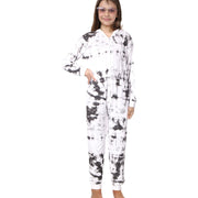 A2Z Onesie One Piece Kids Pyjamas Sleepsuit Black Tie Dye Printed Girls Outfit