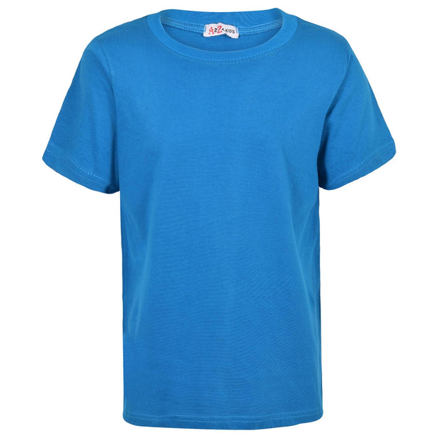 Boys Plain Soft Feel Summer T Shirt Top