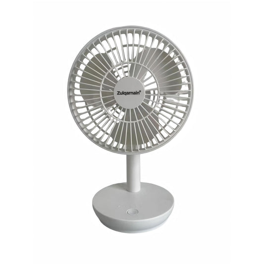 6 Inch White USB Desk Portable Cooling Fan with 4 Speeds LED Indicator Table Fan