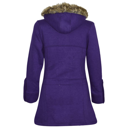 GIRLS COAT KIDS FLEECE PARKA JACKET LONG FAUX FUR HOODED SUMMER COATS AGE 7-13Y