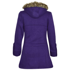 GIRLS COAT KIDS FLEECE PARKA JACKET LONG FAUX FUR HOODED SUMMER COATS AGE 7-13Y