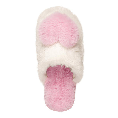 A2Z Ladies 3D Heart Mule Slippers Soft Plush Faux Fur Indoor Slip On House Shoes
