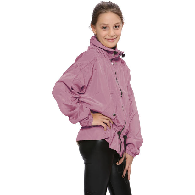 A2Z 4 Kids Windbreaker Shower Proof Windproof Baby Pink Jacket Stylish Lightweight Casual Coat Girls Cagoule Rain Mac Raincoats Age 5-13 Years - A2Z 4 Kids