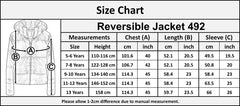 Girls Jackets Kids Reversible Cropped Hooded Padded Puffer Jacket Coat 5-13 Year
