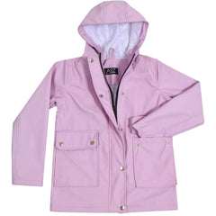 PU Raincoat Jacket Windbreaker Waterproof Parka Hooded For Girls Boys Age 5-13 Years
