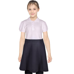 Kids Girls Plain School Uniform Skirt Elasticated Fit Summer Skater Skirts