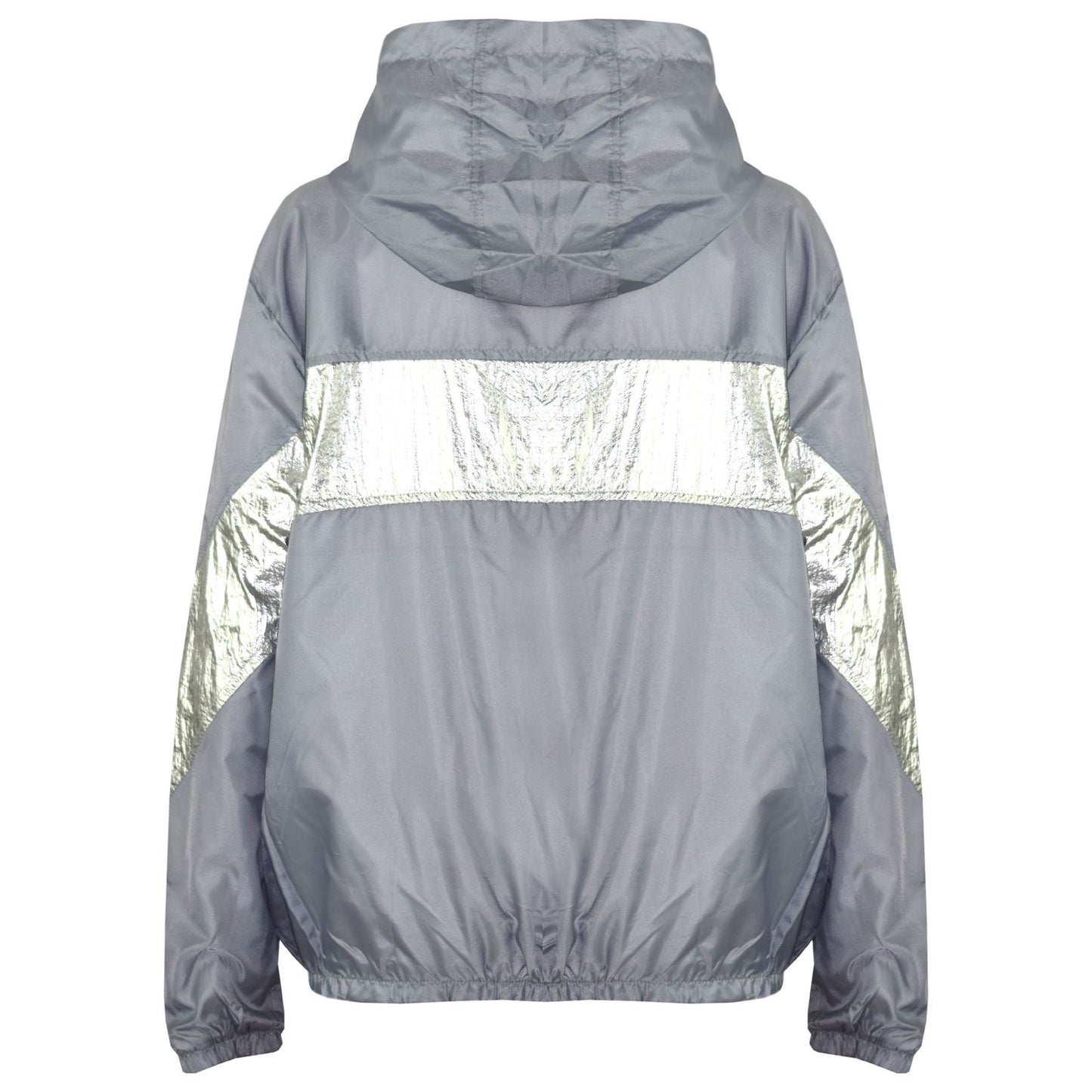 A2Z 4 Kids Girls Boys Windbreaker Jackets Metallic Panelled Hooded Raincoats