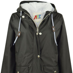 PU Raincoat Jacket Windbreaker Waterproof Parka Hooded Girls Boys Age 5-13 Years