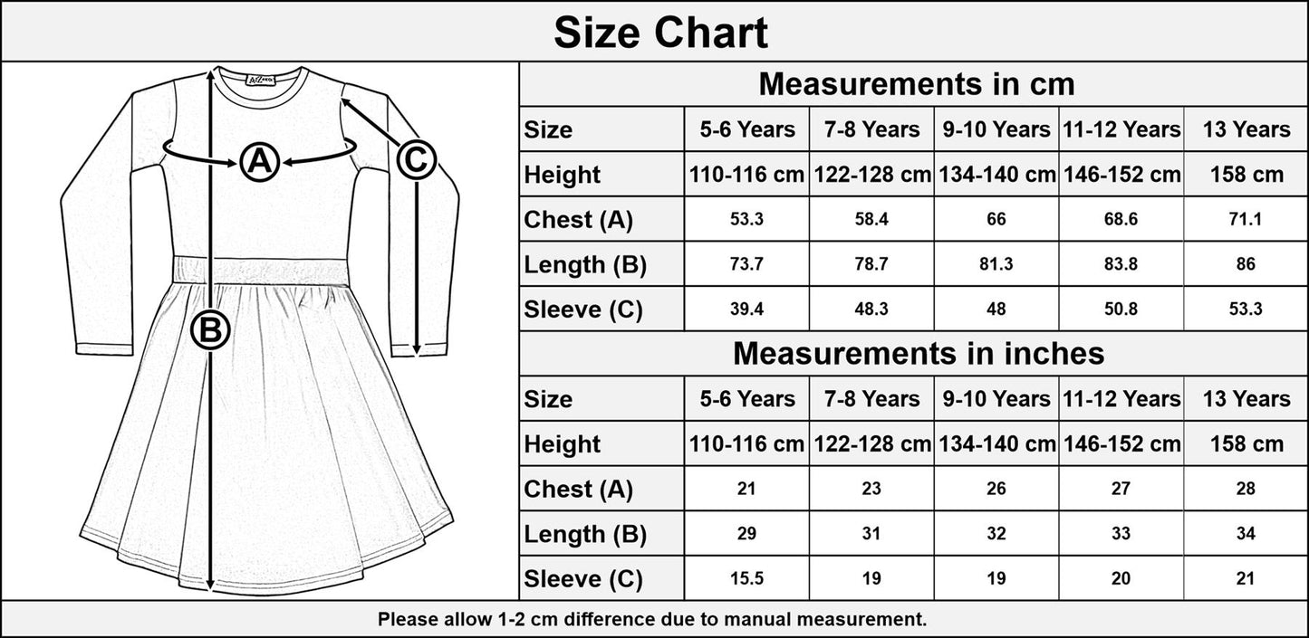 A2Z Kids Girls Skater Dress Long Sleeves Black Panelled Pumpkins Print Soft Comfortable Halloween Party Fashion Dresses Age 5-13 years - A2Z 4 Kids