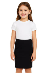 Kids Girls Plain Pencil Skirt Trendy Summer Clothing Sets Age 5-13 Years