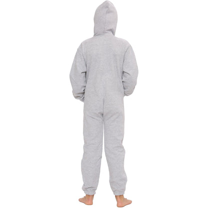 A2Z Onesie One Piece Kids Grey Pyjamas Sleepsuit Costume Girls & Boys 5-13 Years