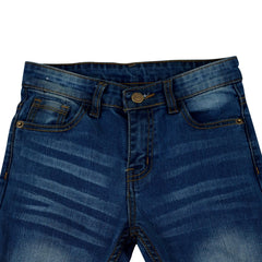 Kids Boys Stretchy Jeans Knee Ripped Denim Skinny Bikers Pants Slim Trouser 5-13