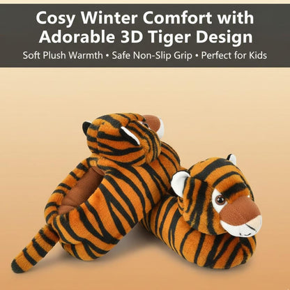 A2Z 4 Kids Boys Girls Cute Animal Slippers Non-Slip Winter Plush Warm Baby Shoes
