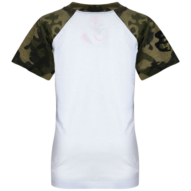 A2Z 4 Kids Raglan Style T Shirt Colour Contrast Top Short Sleeve Camo Green Super Soft Comfy Loungewear Dress Up Gifts for Children Girls & Boys Age 5-13 Years - A2Z 4 Kids