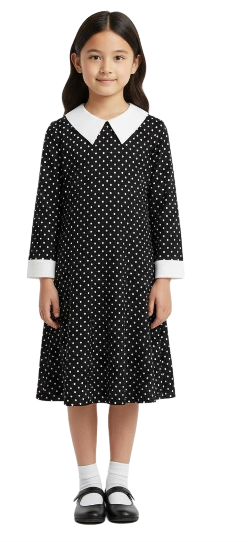 A2Z 4 Kids Girls Swing Dress Long Sleeve Peter Pan Collar Gothic Girl Dress