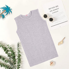 Kids Girls Ribbed Vest Top 100% Thick Cotton Fashion Tank Tops T Shirt 2-13 Year