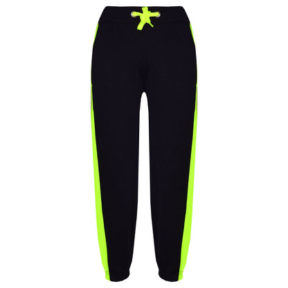 Kids Boys Girls Joggers Contrast Panel Jogging Pants  Casual Trousers 5-13 Years