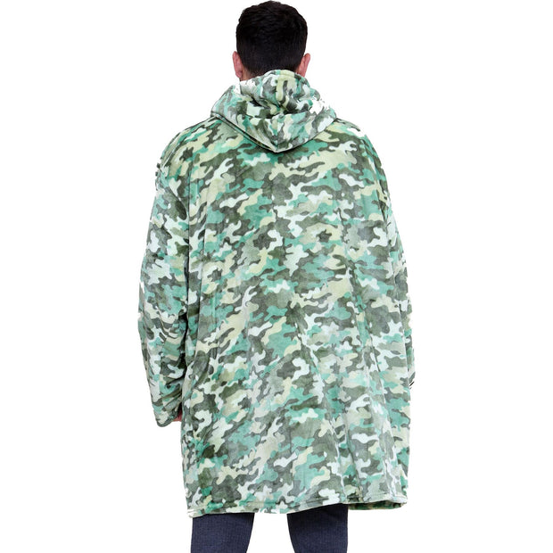 A2Z Unisex Mens Ladies Oversized Kangaroo Pocket Hooded Animal Wearable Blanket