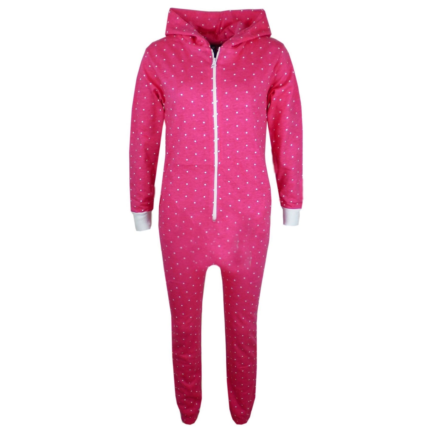A2Z Onesie One Piece Kids Girls Boys Polka Dot Print Pyjamas Sleepsuit Costume
