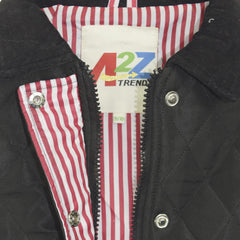 Kids Jackets Girls Quilted Padded Collar Buttoned Zipped Jacket Age 5-13 Years