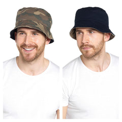 Mens Bucket Hat Summer Foldable Cotton Sun Hat UV Protection Fisherman Hiking