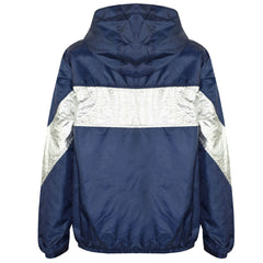 A2Z 4 Kids Girls Boys Windbreaker Jackets Metallic Panelled Hooded Raincoats