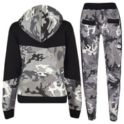 A2Z 4 Kids Boys Girls Cotton Tracksuit Camouflage Charcoal Fleece Hoodie Top Joggers Bottom Suit Set Age 2-13 years